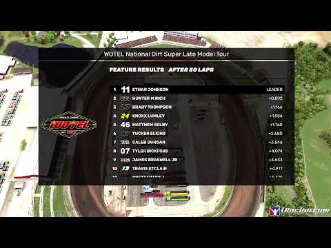 WOTEL National Dirt Super Late Model Tour - dirt track racing video image