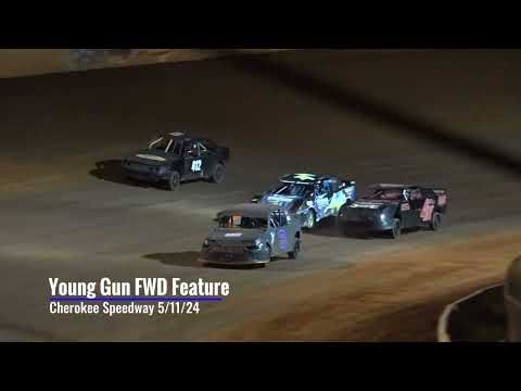 Young Gun FWD Feature - Cherokee Speedway 5/11/24 - dirt track racing video image