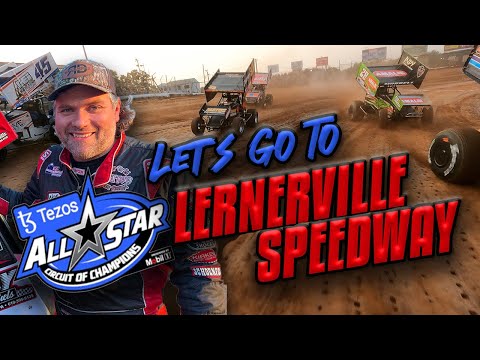 Billy Races With The ASCoC at Lernerville Speedway - Dirt Track Sprint Car Racing - dirt track racing video image