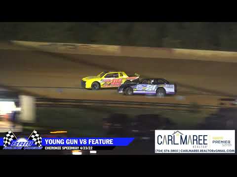 Young Gun V8 Feature - Cherokee Speedway 4/22/23 - dirt track racing video image