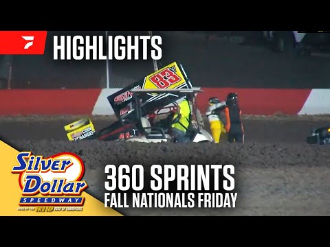 Fall Nationals Night #1 | 360 Sprints at Silver Dollar Speedway 9/27/24 | Highlights - dirt track racing video image