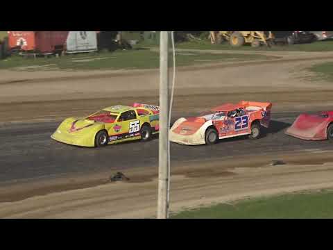 Late Model A-Feature at Crystal Motor Speedway, Michigan on 09-18-2022!! - dirt track racing video image