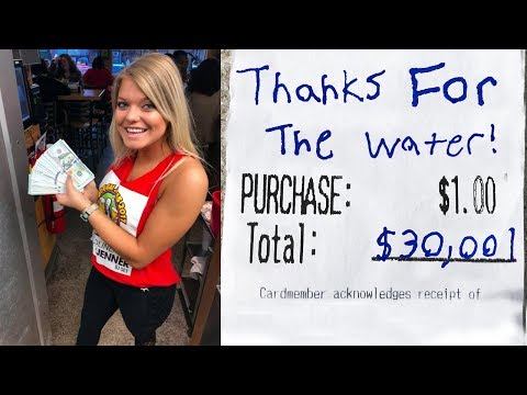 Ordering Water Then Tipping $30,000 - UCX6OQ3DkcsbYNE6H8uQQuVA