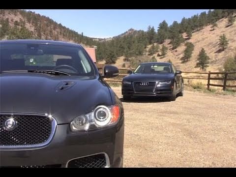 2012 Audi A7 vs Jaguar XFR mashup review - UC6S0jAvcapqJ48ZzLfva12g