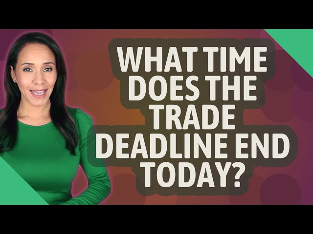 What Time Does The NFL Trade Deadline End?