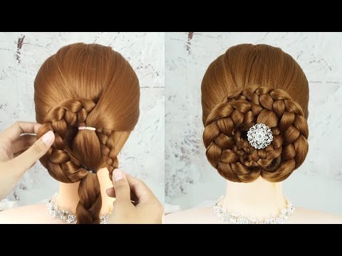 Easy Bun Hairstyles With Braids For Weddings | Messy Bun Trick | Updo Hairstyles For Flower Girl - UCoRLYoBuDsMTuYqnWxPvq9w