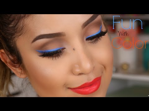 Makeup Tutorial: Summer Time Fun with Color Liners - UCo5zIpjl2OQkYatd8R0bDaw