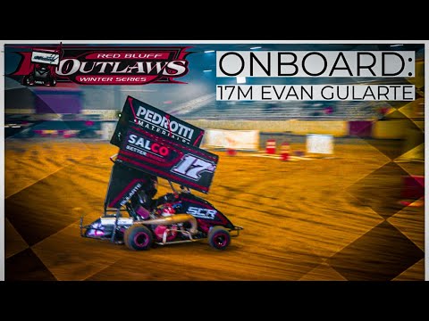QRC Perpetual Trophy Night ONBOARD: 17m Evan Gularte 500 Open Red Bluff Outlaws - dirt track racing video image