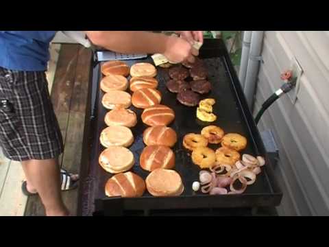 Hawaiian Burgers on the 36" Blackstone