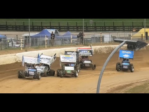 Outlaw Sprintcar Masters Group B vs C Kihikihi Speedway 25 Nov 2023 - dirt track racing video image