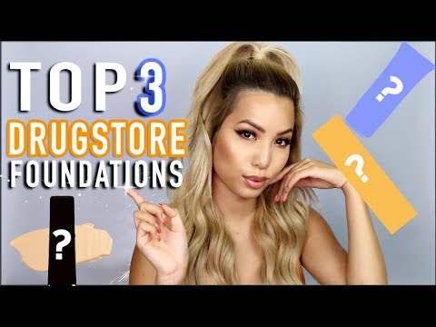 TOP 3 DRUGSTORE FOUNDATIONS | FOR OILY SKIN - UCyGcJGJ_k7AUJGDfExB5MfQ