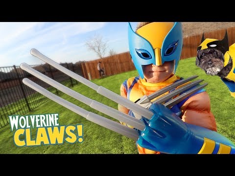 Wolverine Claws! Super Hero Gear Test & Toys Review for Kids! - UCCXyLN2CaDUyuEulSCvqb2w