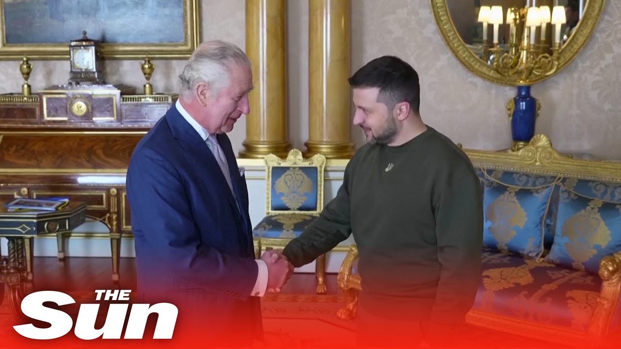 Ukraine’s President Zelensky meets King Charles on surprise UK visit