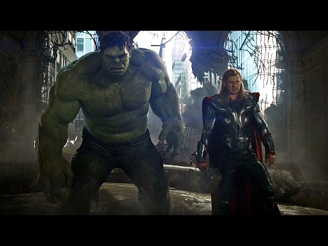 Avengers vs Chitauri Army - Hulk Punches Thor - Final Battle Scene - Movie CLIP HD - UClVbhSLxwws-KSsPKz135bw