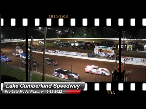Lake Cumberland Speedway - Pro Late Model Feature - 5/29/2022 - dirt track racing video image