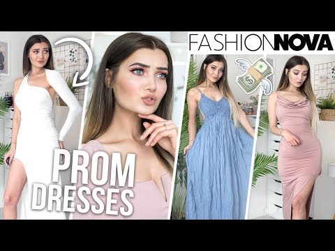 TRYING ON FASHION NOVA PROM DRESSES... - UCBKFH7bU2ebvO68FtuGjyyw