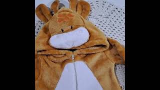 Macacão Fleece Girafinha na cor Mostarda