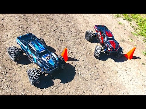 RC ADVENTURES - Dual Traxxas X-Maxx - Slalom Competition - UCxcjVHL-2o3D6Q9esu05a1Q