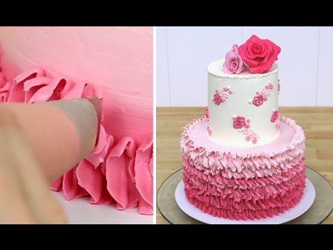 ROSE Petal Ombre Cake - Buttercream Decorating by CakesStepbyStep - UCjA7GKp_yxbtw896DCpLHmQ