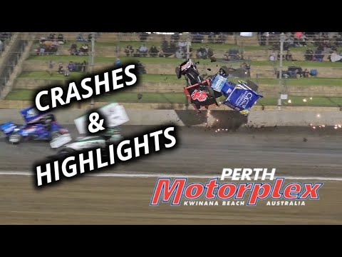 Perth Motorplex grand final night 2023.   Crashes &amp; Highlights. - dirt track racing video image