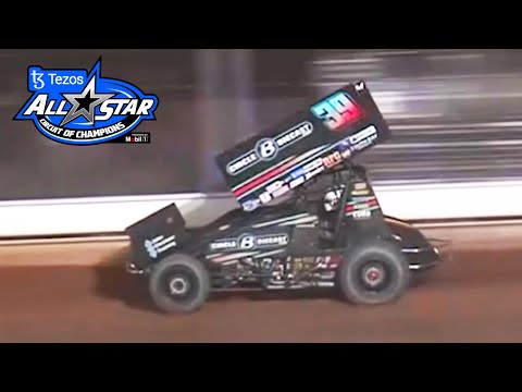 Christopher Bell Battles For Win In 410 Sprint Car | Tezos All Star Sprints at Sharon Speedway - dirt track racing video image