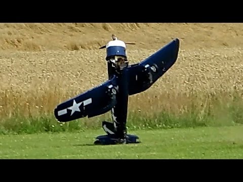 RC AIRPLANE CRASH !!! Big Scale RC - F4U Chance-Vought Corsair *HD* - UCH6AYUbtonG7OTskda1_slQ