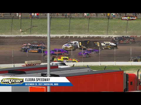 DIRTcar eSports Street Stocks Eldora Speedway December 29, 2021 | HIGHLIGHTS - dirt track racing video image