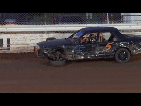 06/07/25  Crown Vic  Feature - caution almost every lap - 31 entries, 30 laps $1500.00 to win - dirt track racing video image