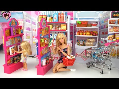 Barbie Doll Grocery Store Supermarket with Hello Kitty Rement Miniature Dollhouse Food - UCXodGGoCUuMgLFoTf42OgIw
