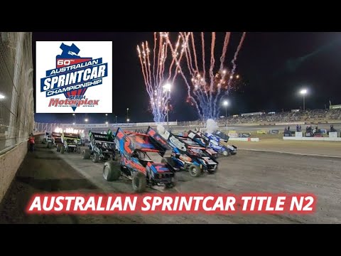 Australian Sprintcar Title night 2.     Perth Motorplex Western Australia. - dirt track racing video image