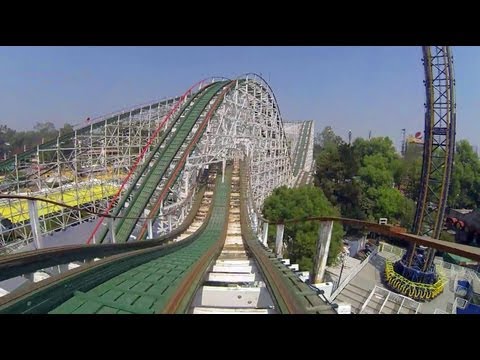 Montaña Rusa Wooden Roller Coaster POV Both Sides La Feria Mexico City - UCT-LpxQVr4JlrC_mYwJGJ3Q