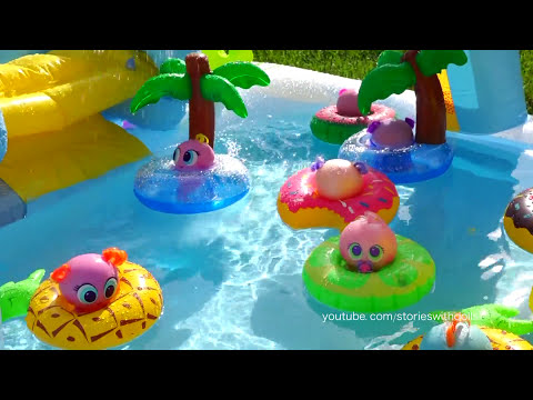 Water Play in Swimming Pool ! Toys and Dolls Fun for Kids with Distroller Babies & Toddlers | SWTAD - UCGcltwAa9xthAVTMF2ZrRYg