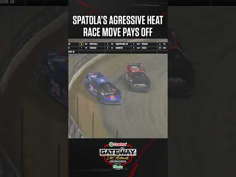 💡 Spatola's bright idea on heat race restart pays off 🏁 #DirtInDecember - dirt track racing video image