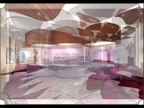 Lobby design. Empire Heights, Dubai