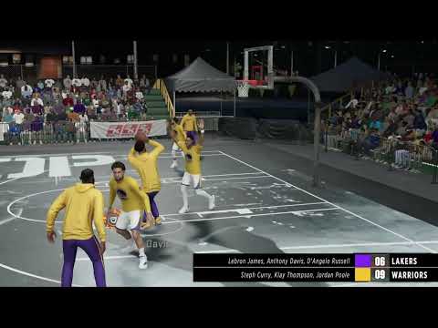 NBA Lebron vs Curry • 3-on-3 Blacktop Simulation video clip