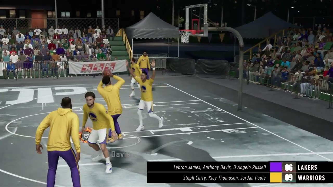 NBA Lebron vs Curry • 3-on-3 Blacktop Simulation video clip