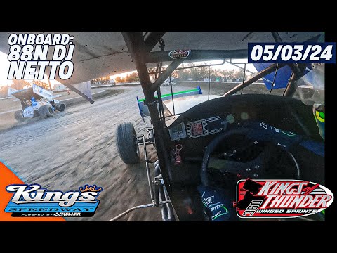 Kings Speedway Onboard with #88N DJ Netto - Dirt Track Racing Action! - dirt track racing video image