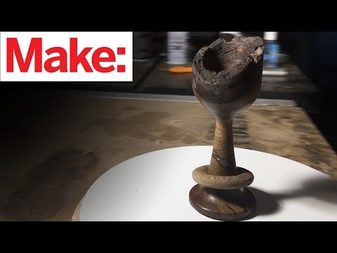 One Car Workshop: Live Edge Walnut Goblet with Captive Ring - UChtY6O8Ahw2cz05PS2GhUbg