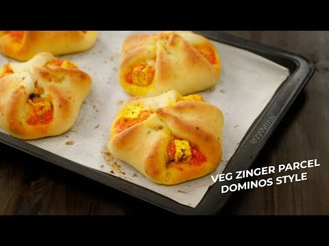 Veg Zingy Parcel - Dominos Style Paneer Parcel Recipe CookingShooking