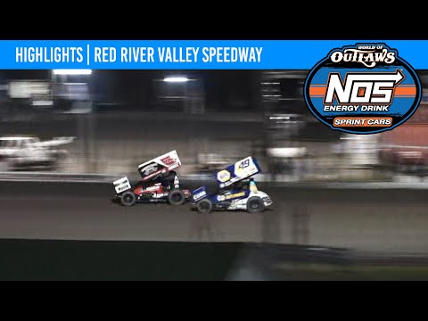 World of Outlaws NOS Energy Drink Sprint Cars Red River Valley Speedway August 27, 2022 | HIGHLIGHTS - dirt track racing video image