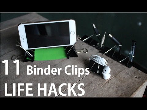 11 Binder Clips Life Hacks you can do it yourself [DIY] - UCBWhJHVuxtxbeRp_PAdfn2w