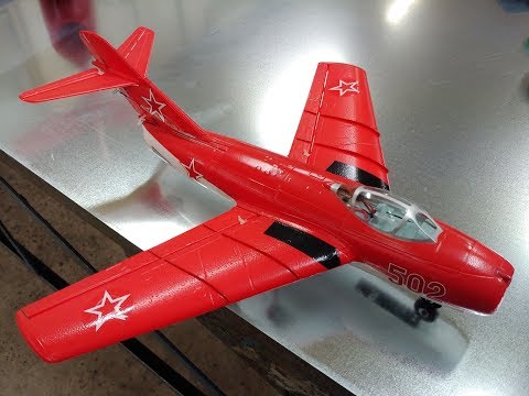 UMX MiG-15 28mm EDF Jet BNF Basic with AS3X Unboxing - UC3RiLWyCkZnZs-190h_ovyA