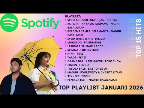 TOP Playlist Spotify Januari 2026 🔥 Sedia Aku Sebelum Hujan – IDGITAF | Lagu Viral Indonesia