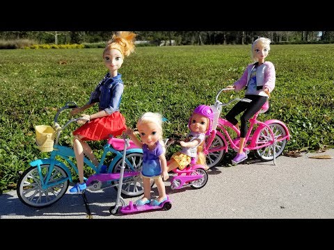 BIKES & LOL Surprise ! Elsa and Anna toddlers - park playing adventure - UCQ00zWTLrgRQJUb8MHQg21A