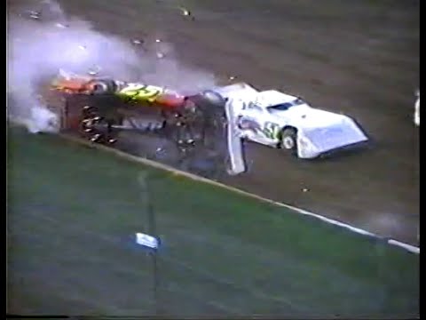 1991 to 1994 Late Model Flips and Wrecks at Cedar Lake Speedway - dirt track racing video image