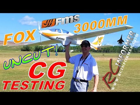 FMS FOX 3000mm CG TESTING FLIGHT By: RCINFORMER - UCdnuf9CA6I-2wAcC90xODrQ