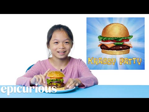 Kids Try Famous Foods From Cartoons, From Spongebob to The Simpsons | Bon Appétit - UCcjhYlL1WRBjKaJsMH_h7Lg