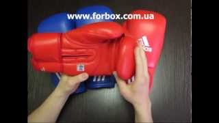 Боксерские перчатки Adidas с лицензией AIBA (AIBAG1, синие)