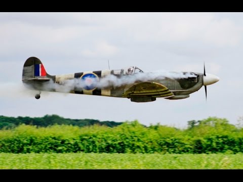 AMAZING 1/3 SCALE RC SPITFIRE - DLE 170cc ERIC REBOUL AT WILLIS WARBIRDS FIGHTER MEET - 2016 - UCMQ5IpqQ9PoRKKJI2HkUxEw