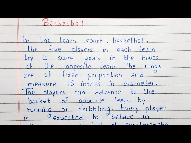 The Paragraph About Basketball You’ve Been Waiting For